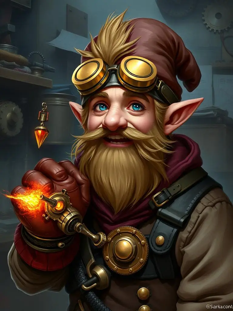 Gnome artificer with gadget