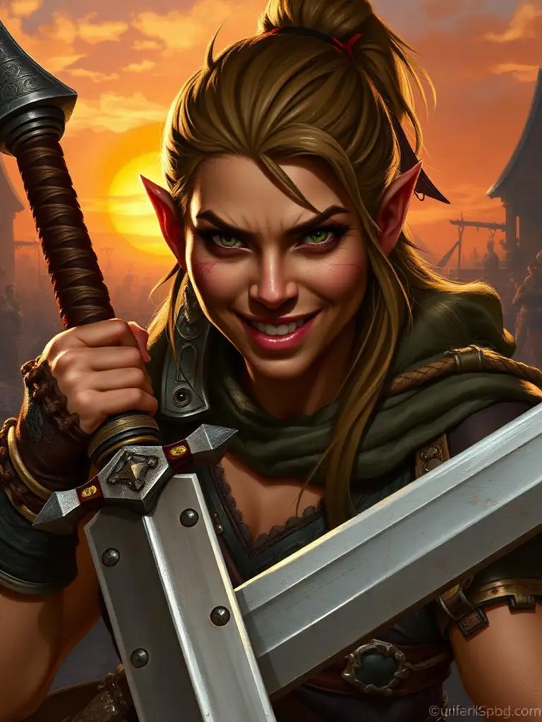 Orc fighter with greatsword