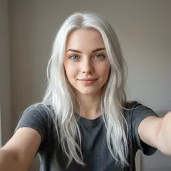 Modern selfie version of the Elf Wizard portrait