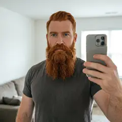Modern selfie version of the Dwarf Paladin portrait