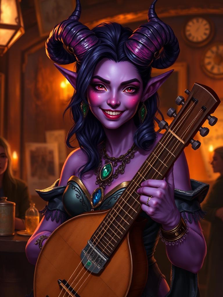 The same selfie rendered as a cinematic Half-Elf Bard RPG portrait