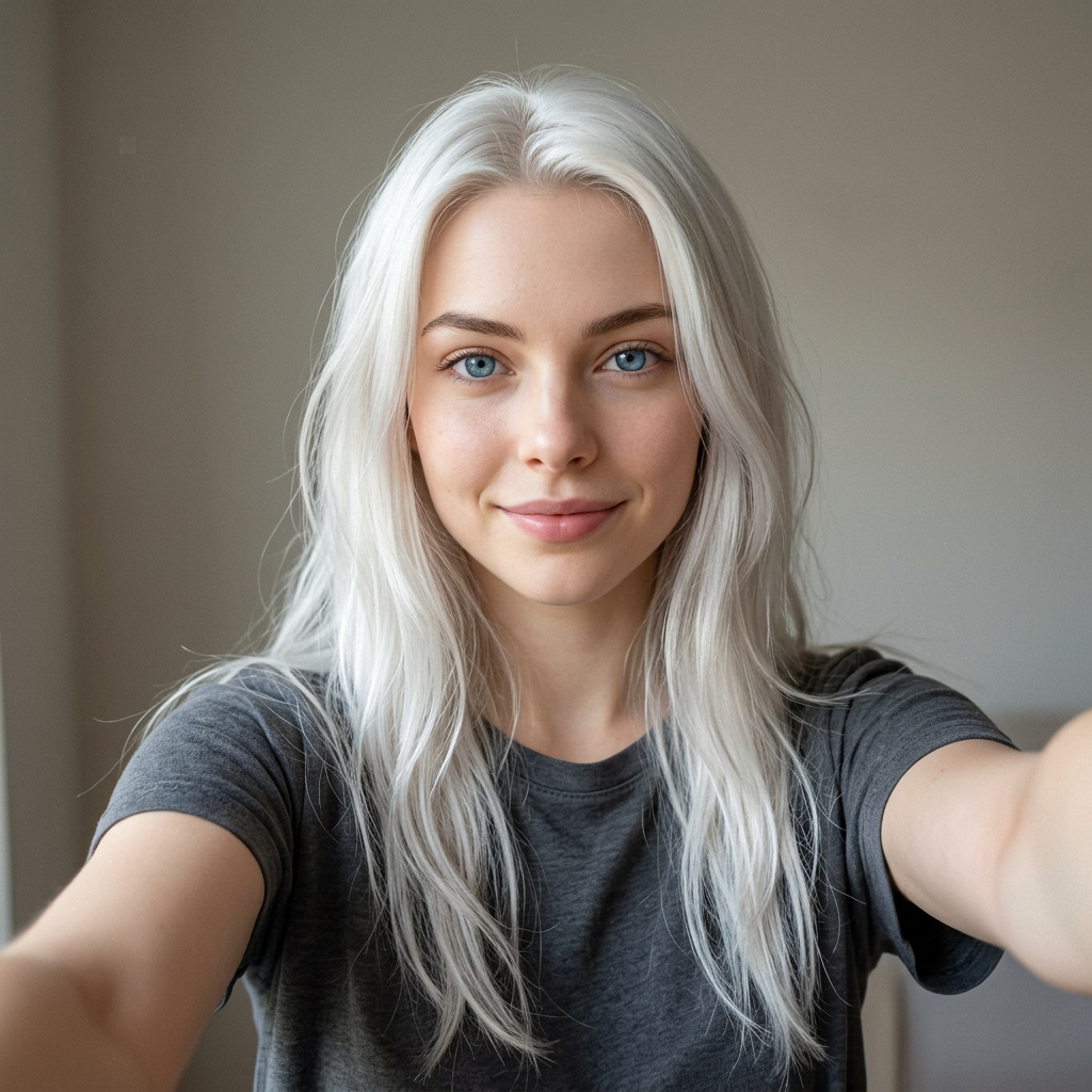 A modern front-facing selfie — the raw input for an RPG AI Selfie portrait